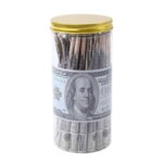 Novelty 100 dollar bill pre roll cones natural wood pulp by Chilltree